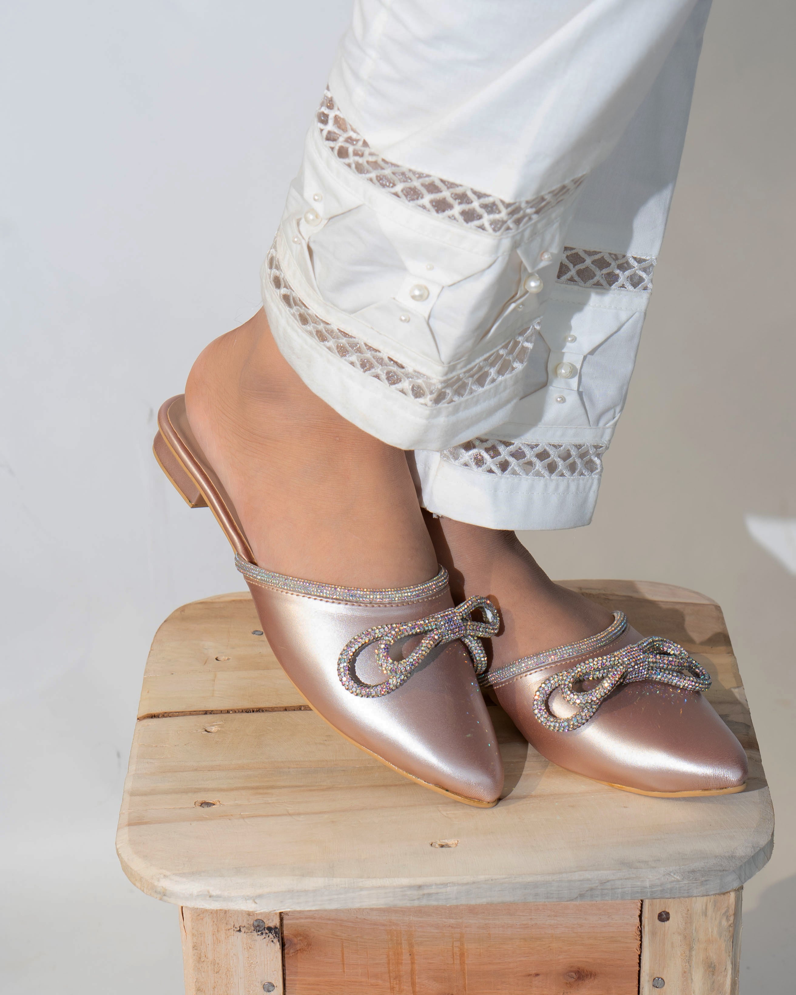 Dazzy Mules - Rose Gold