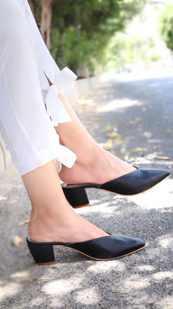 Pointy Toe Block Heel - Ovolo Shoes