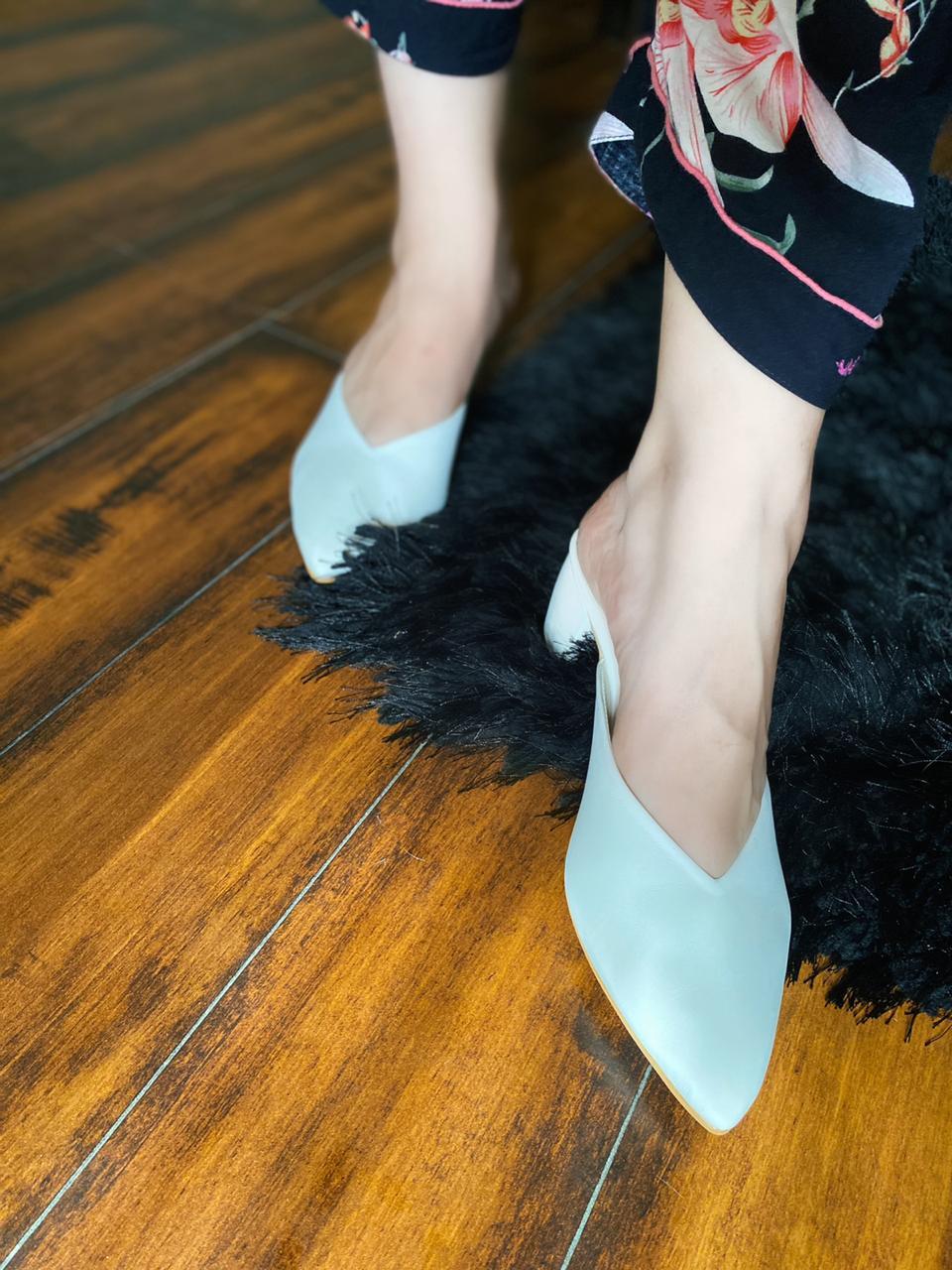 Pointy Toe Block Heel - Ovolo Shoes