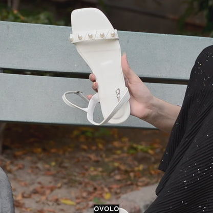 Belle Sandals - White